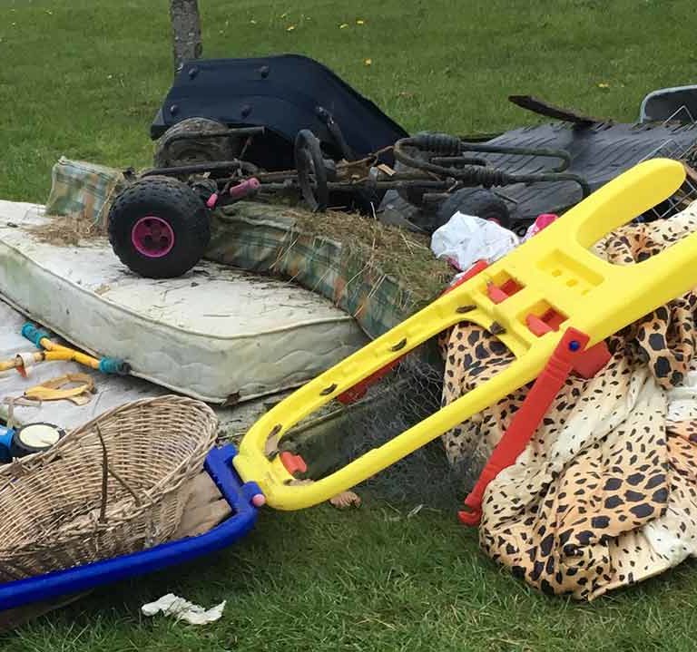 Mattresses and rubbish